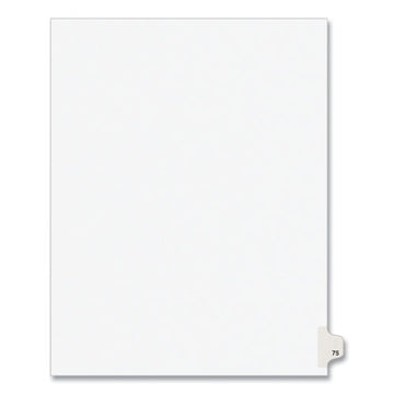 Avery® Preprinted Legal Exhibit Side Tab Index Dividers, Avery Style, 10-tab, 75, 11 X 8.5, White, 25-pack, (1075) freeshipping - TVN Wholesale